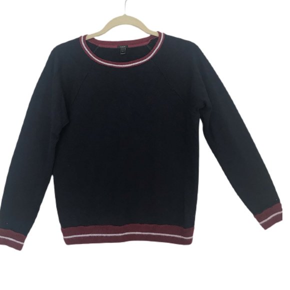 J. Crew Other - J Crew Men's Crew Neck Navy Burgundy Trim Mens Top